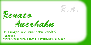 renato auerhahn business card